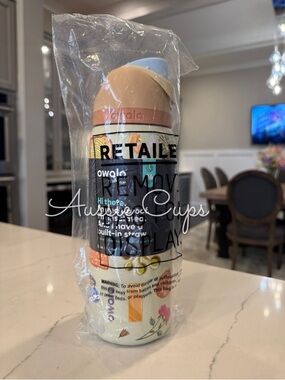 Brunch Bunch 32 oz Owala ColorDrop FreeSip Water Bottle, food, flowers, baking